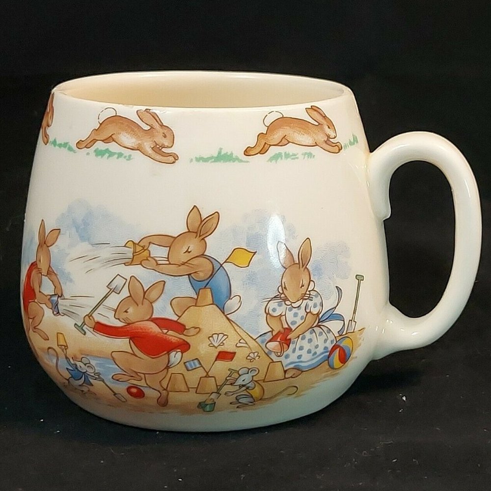 Vintage Royal Doulton BUNNYKINS "Regd Trade Mark" English Fine China Baby Mug